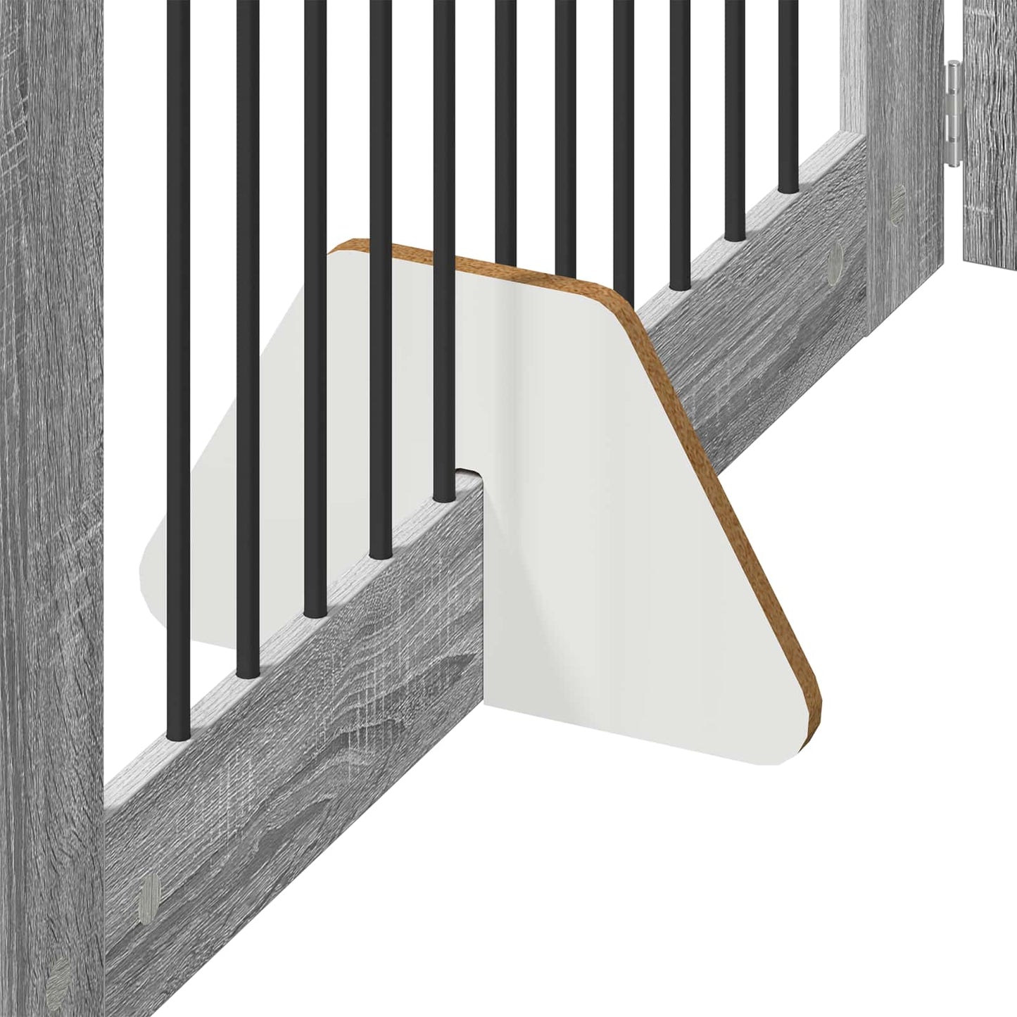 Foldable Dog Gate with Stands 4 pcs Grey Sonoma 401 cm