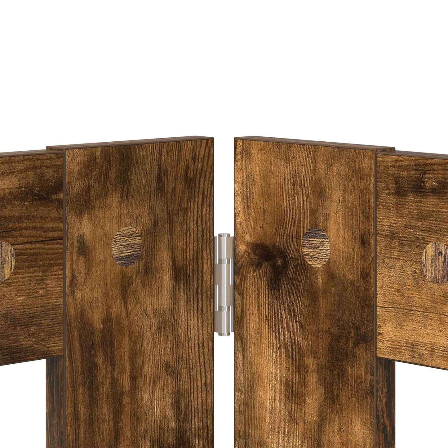 Foldable Dog Gate with Stands 6 pcs Smoked Oak 602 cm