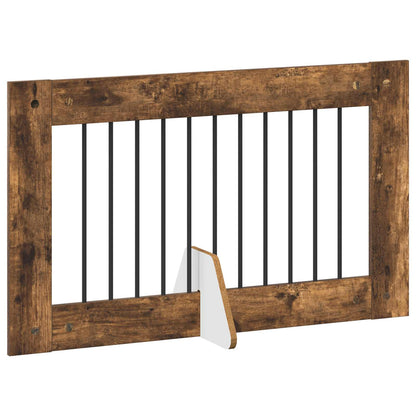 Foldable Dog Gate with Stands 6 pcs Smoked Oak 602 cm