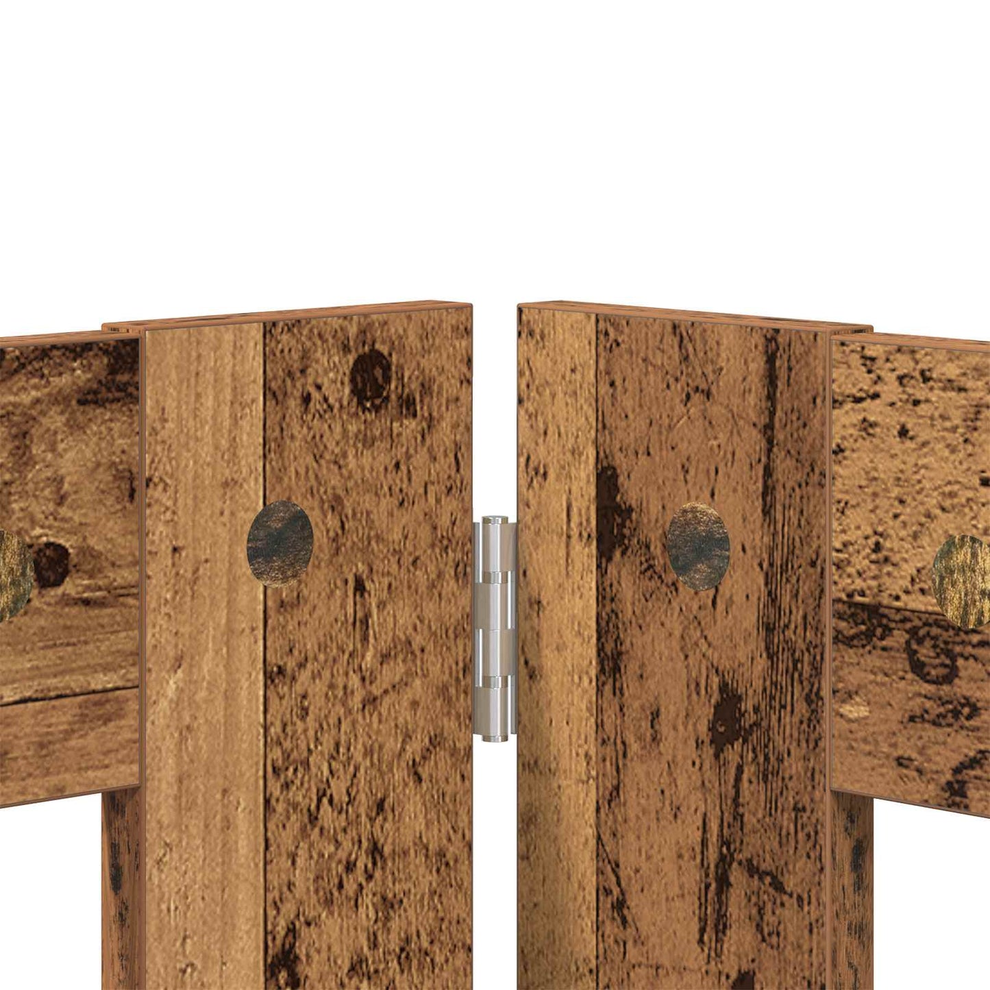 Foldable Dog Gate with Stands 6 pcs Old Wood 602 cm