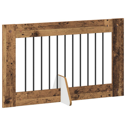 Foldable Dog Gate with Stands 6 pcs Old Wood 602 cm