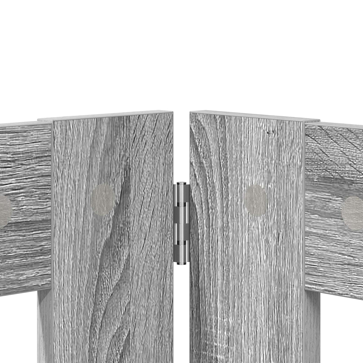 Foldable Dog Gate with Stands 2 pcs Grey Sonoma 160.5 cm