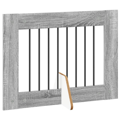 Foldable Dog Gate with Stands 6 pcs Grey Sonoma 482 cm
