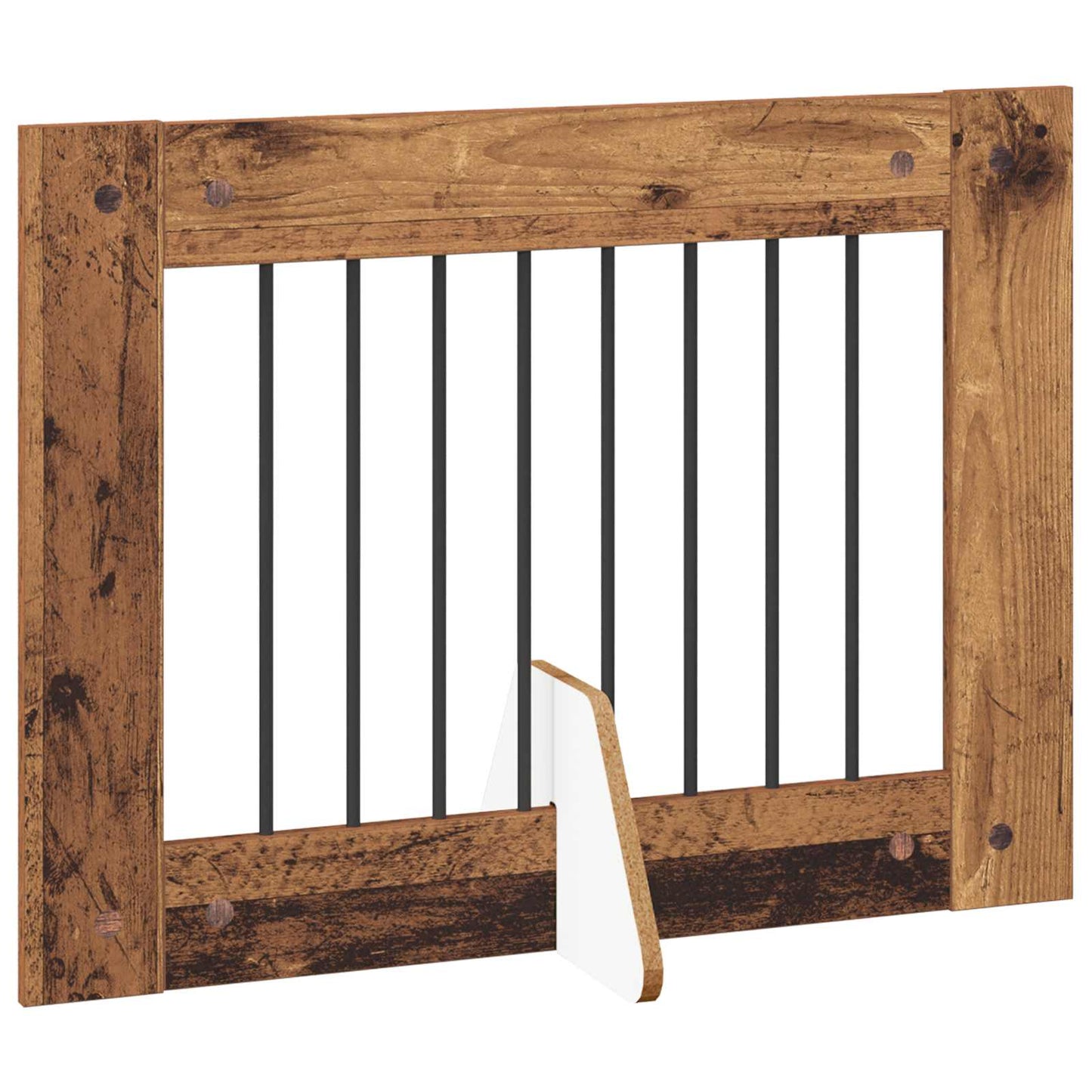 Foldable Dog Gate with Stands 6 pcs Old Wood 482 cm