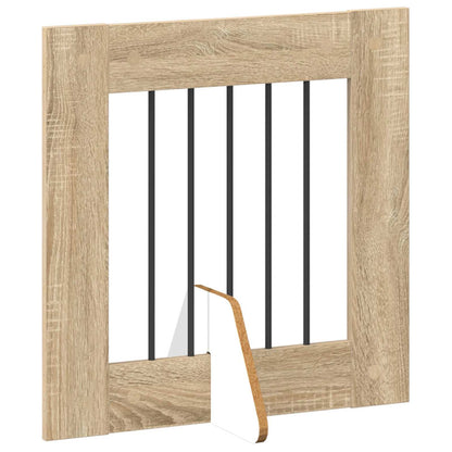Foldable Dog Gate with Stands 2 pcs Sonoma Oak 120.5 cm
