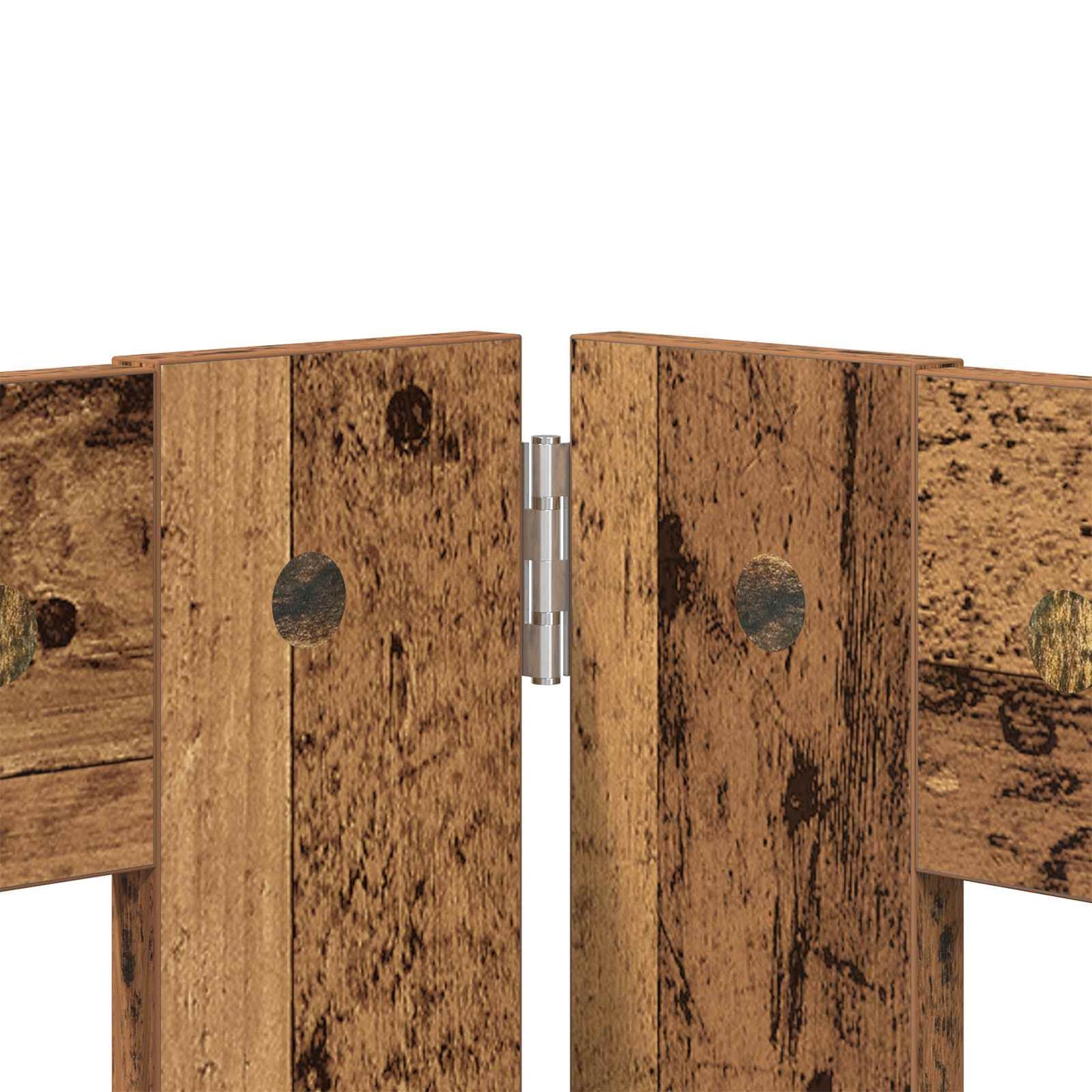 Foldable Dog Gate with Stands 2 pcs Old Wood 120.5 cm