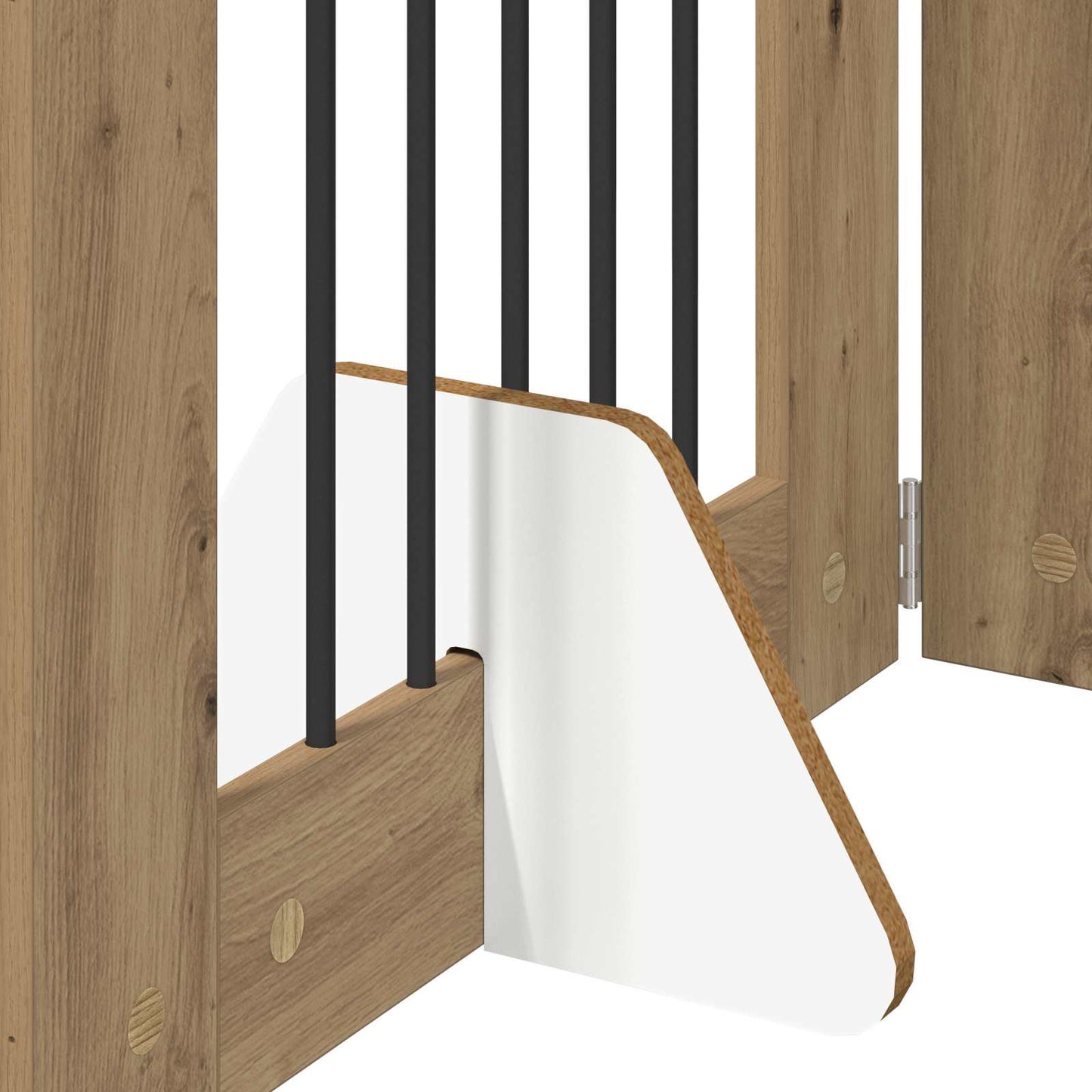 Foldable Dog Gate with Stands 2 pcs Artisan Oak 120.5 cm