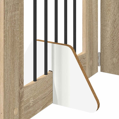 Foldable Dog Gate with Stands 6 pcs Sonoma Oak 362 cm