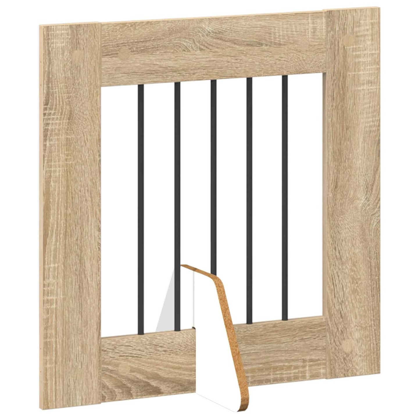Foldable Dog Gate with Stands 8 pcs Sonoma Oak 60 cm