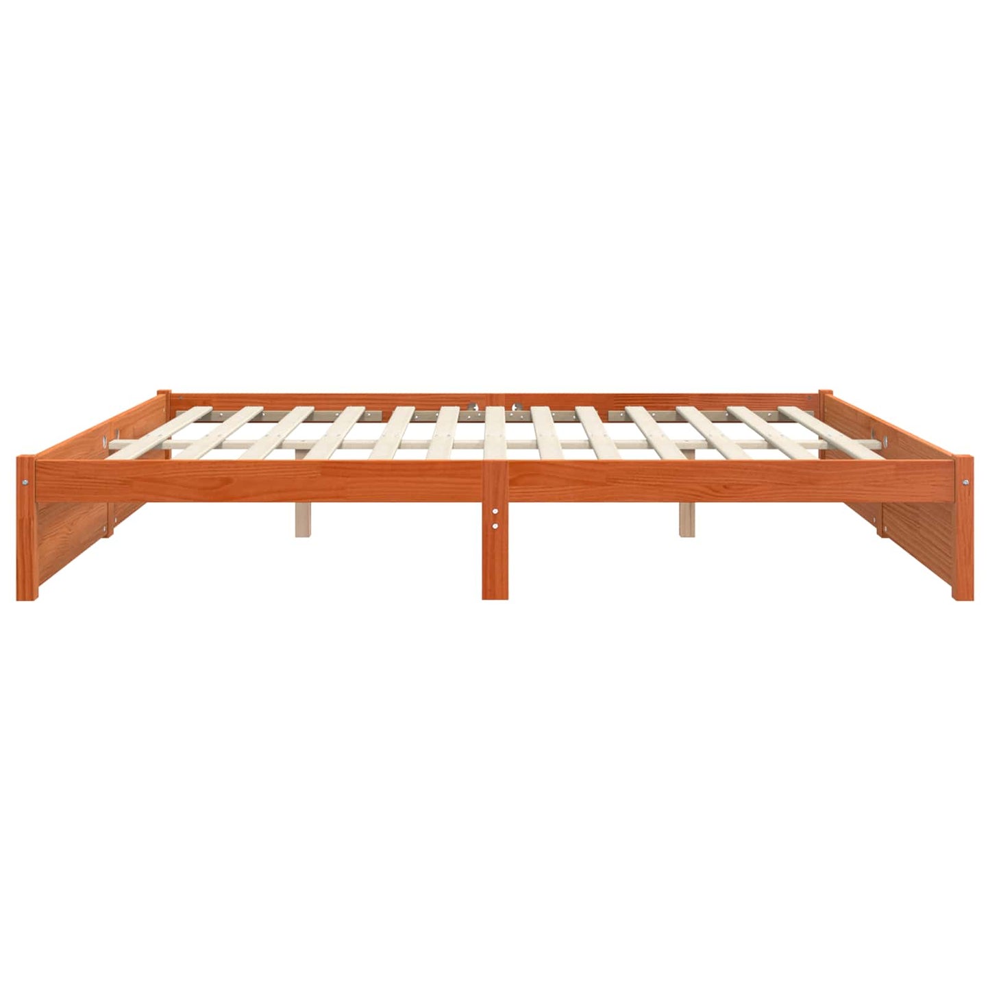 Bed Frame Wax Brown 160 x 200 cm Solid Pine Wood