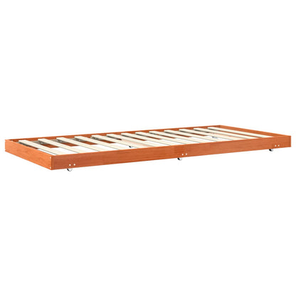 Bed Frame Wax Brown 90 x 190 cm Solid Pine Wood