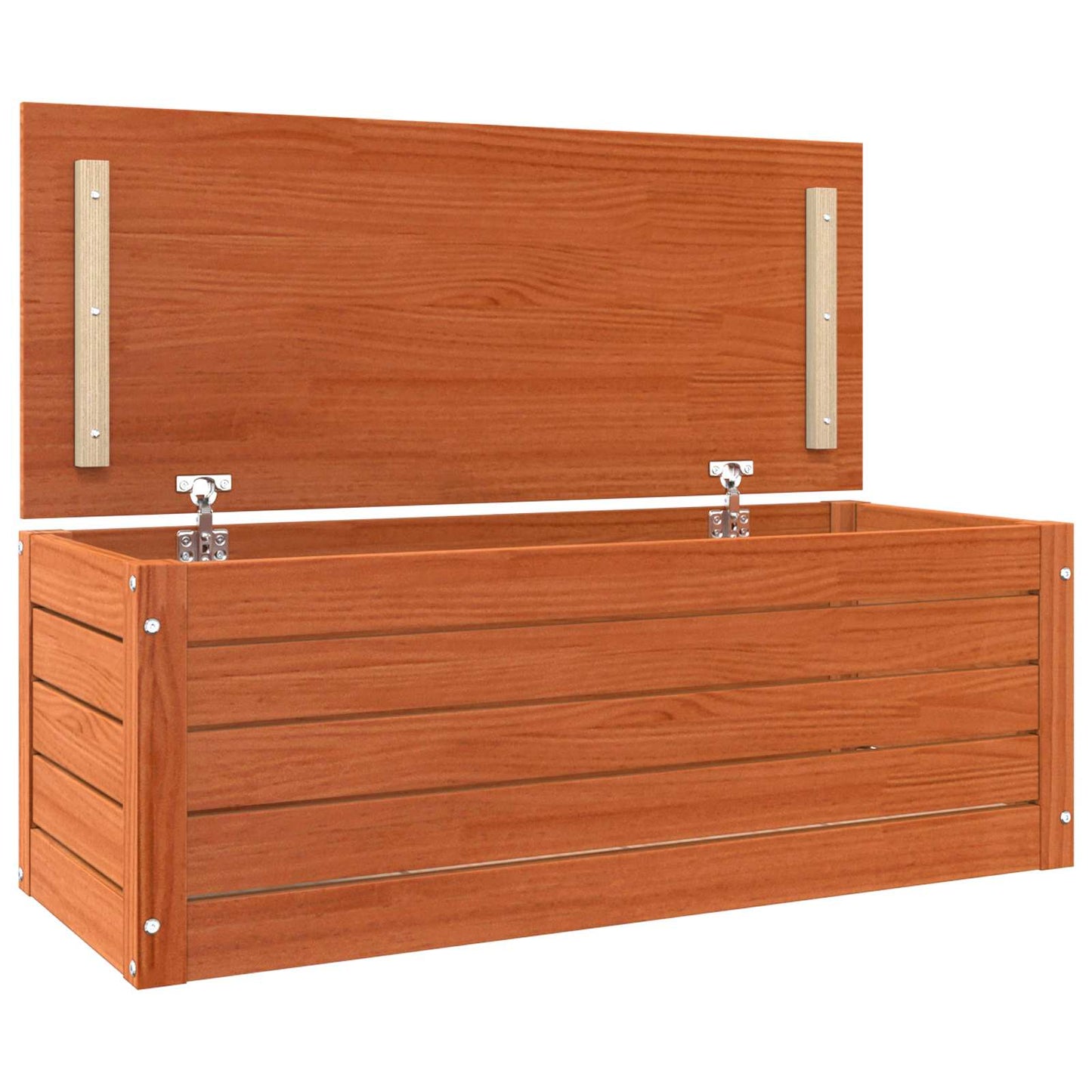 Storage Box Wax Brown 89 x 36.5 x 33 cm Solid Pine Wood