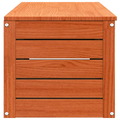 Storage Box Wax Brown 89 x 36.5 x 33 cm Solid Pine Wood