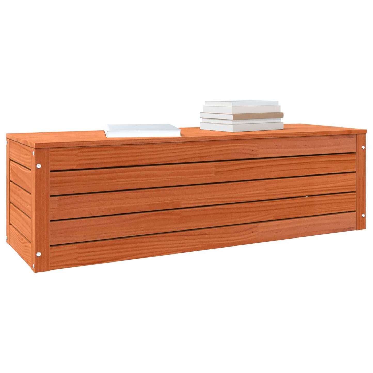 Storage Box Wax Brown 109 x 36.5 x 33 cm Solid Pine Wood