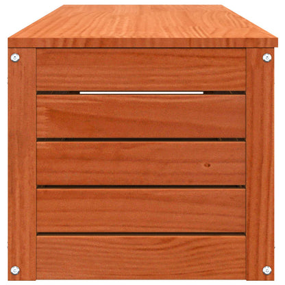 Storage Box Wax Brown 109 x 36.5 x 33 cm Solid Pine Wood