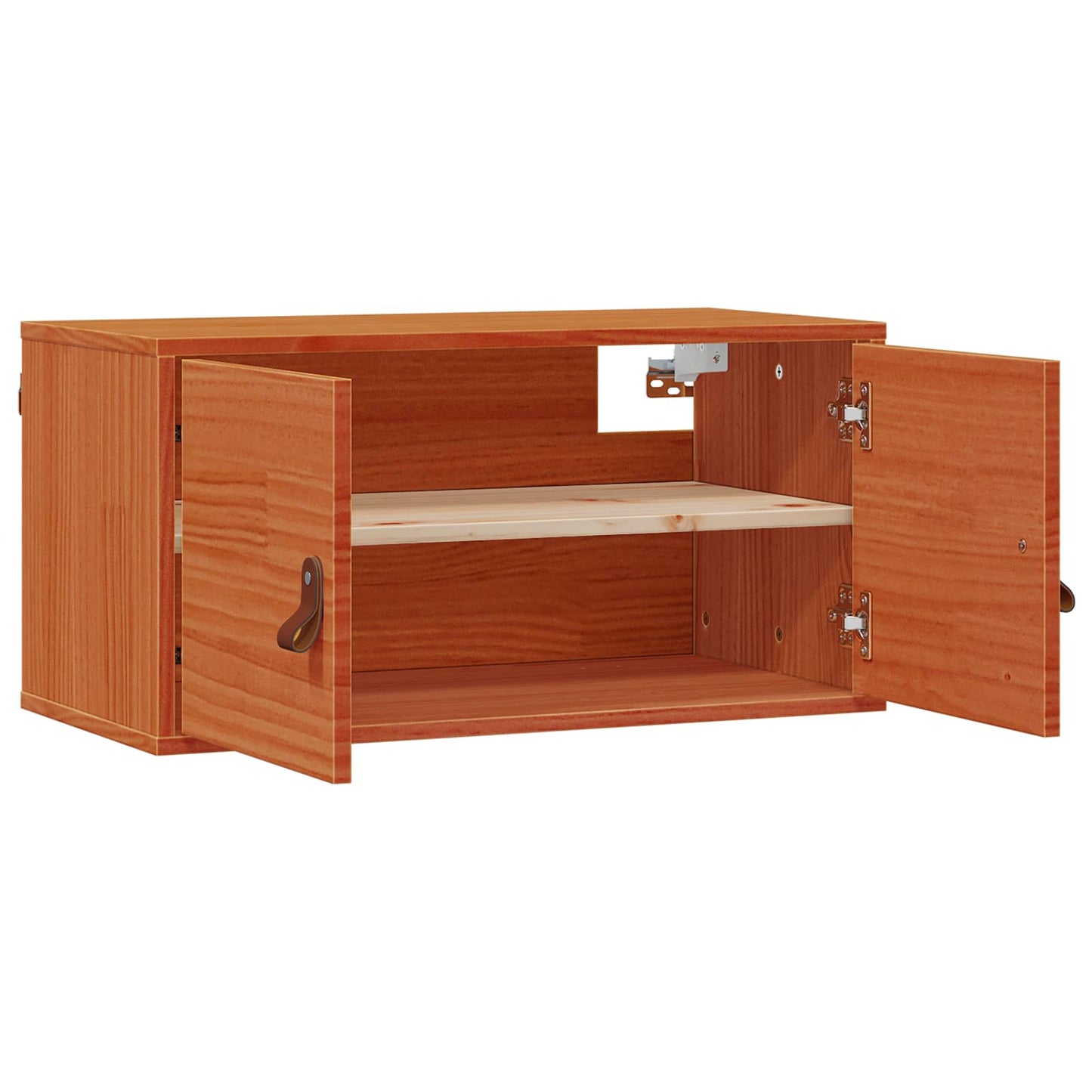 Wall Cabinet Wax Brown 60 x 30 x 30 cm Solid Pine Wood