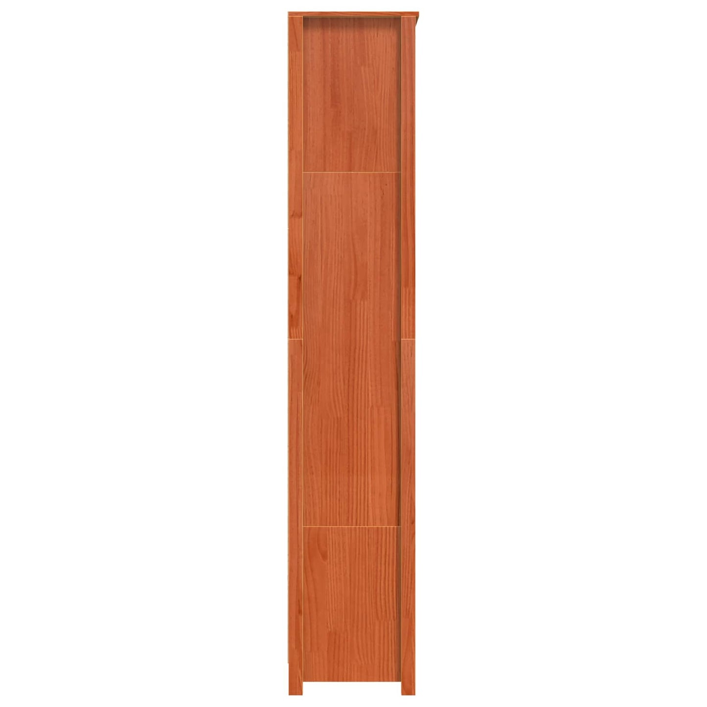 Book Cabinet Wax Brown 80 x 35 x 183 cm Solid Pine Wood
