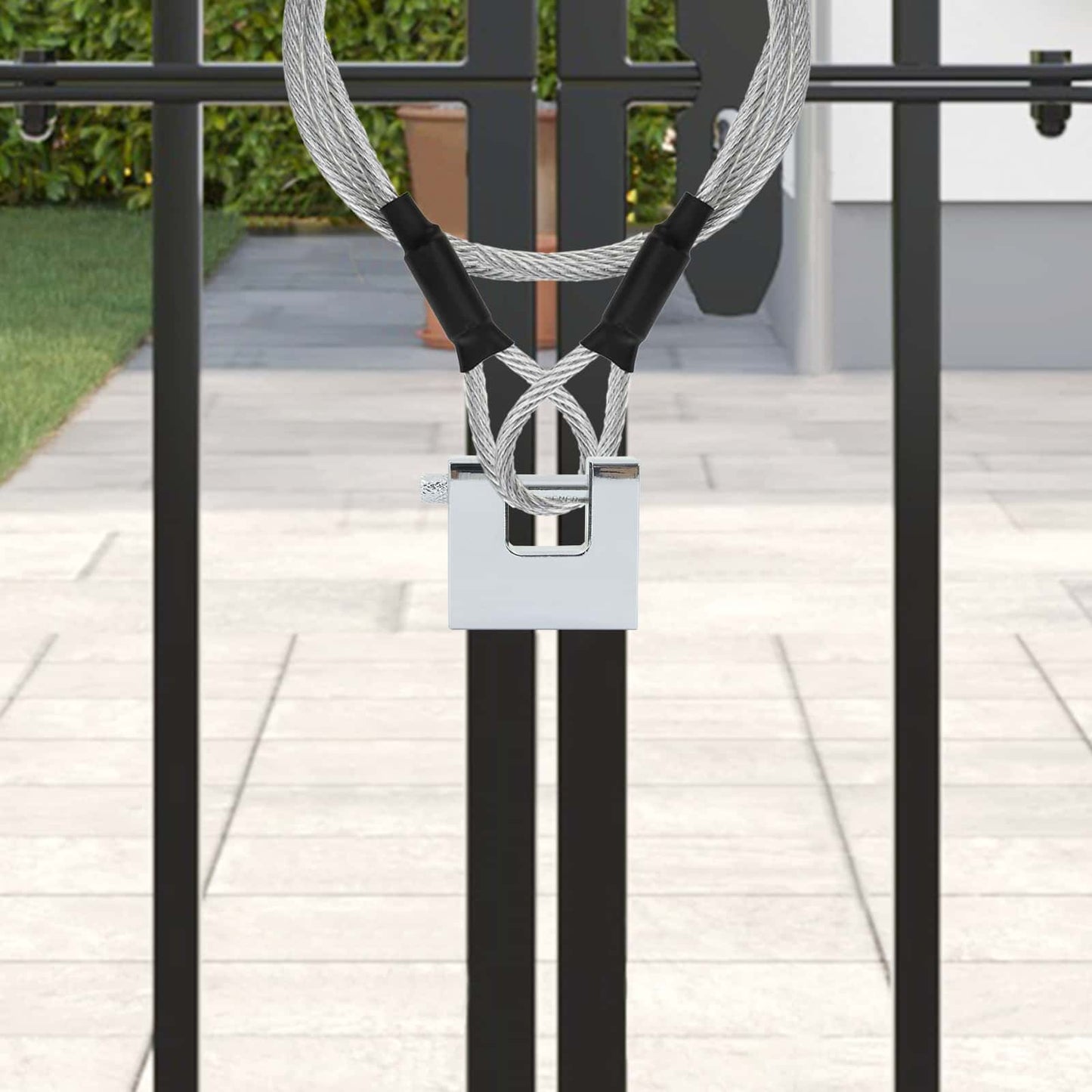 Padlock 2 pcs Silver Steel