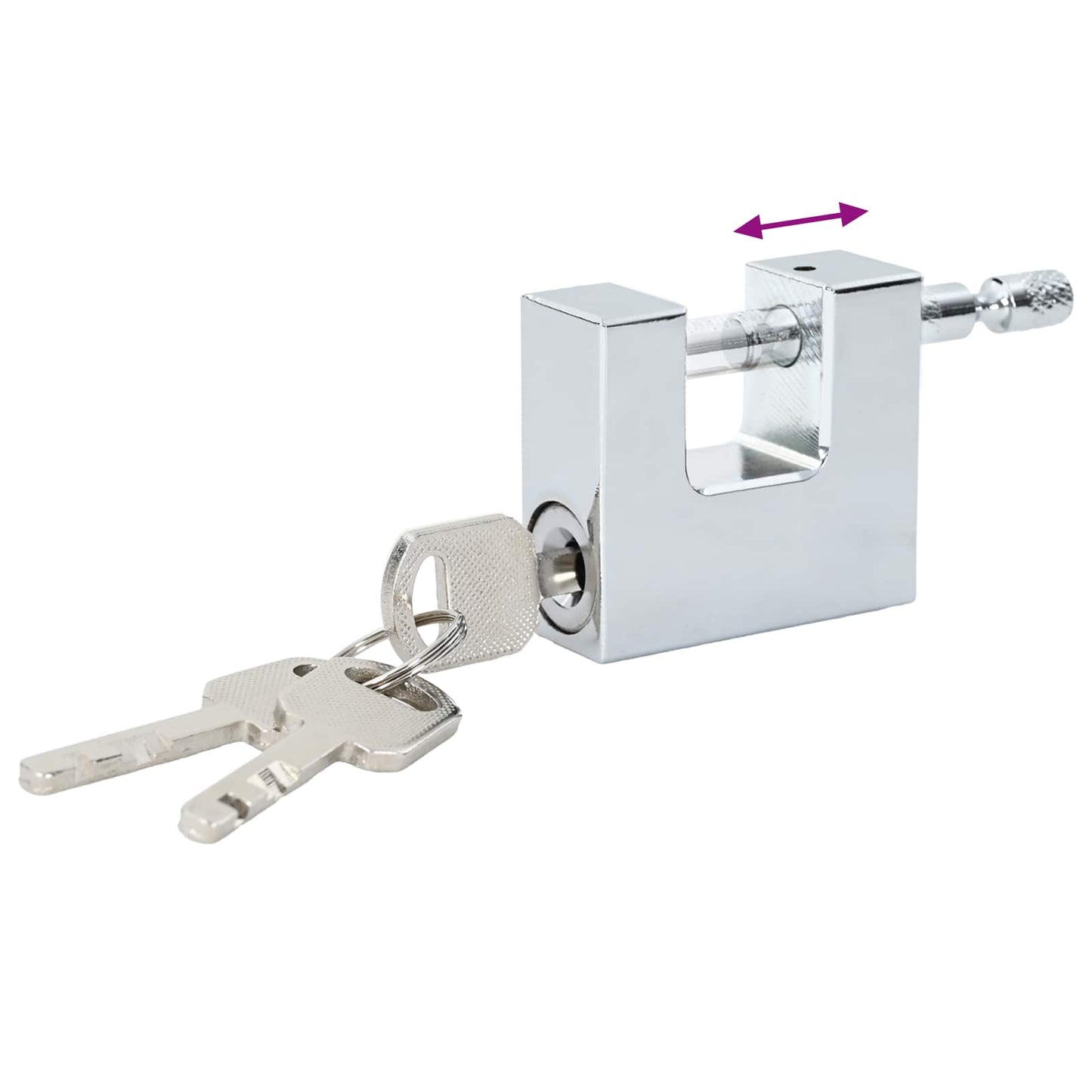 Padlock 2 pcs Silver Steel