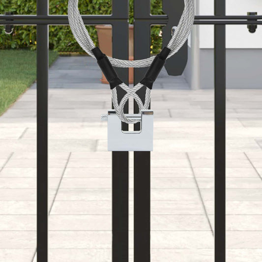 Padlock 2 pcs Silver Steel