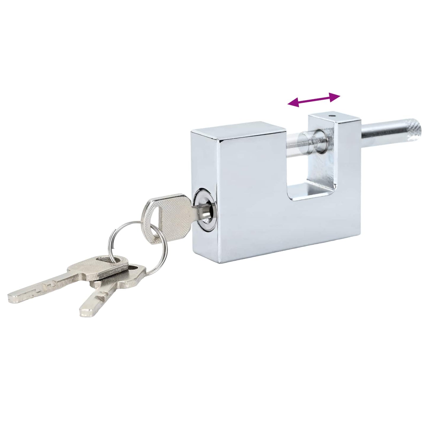 Padlock 2 pcs Silver Steel