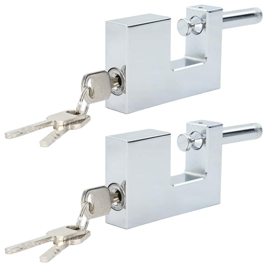 Padlock 2 pcs Silver Steel