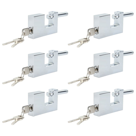Padlock 6 pcs Silver Steel