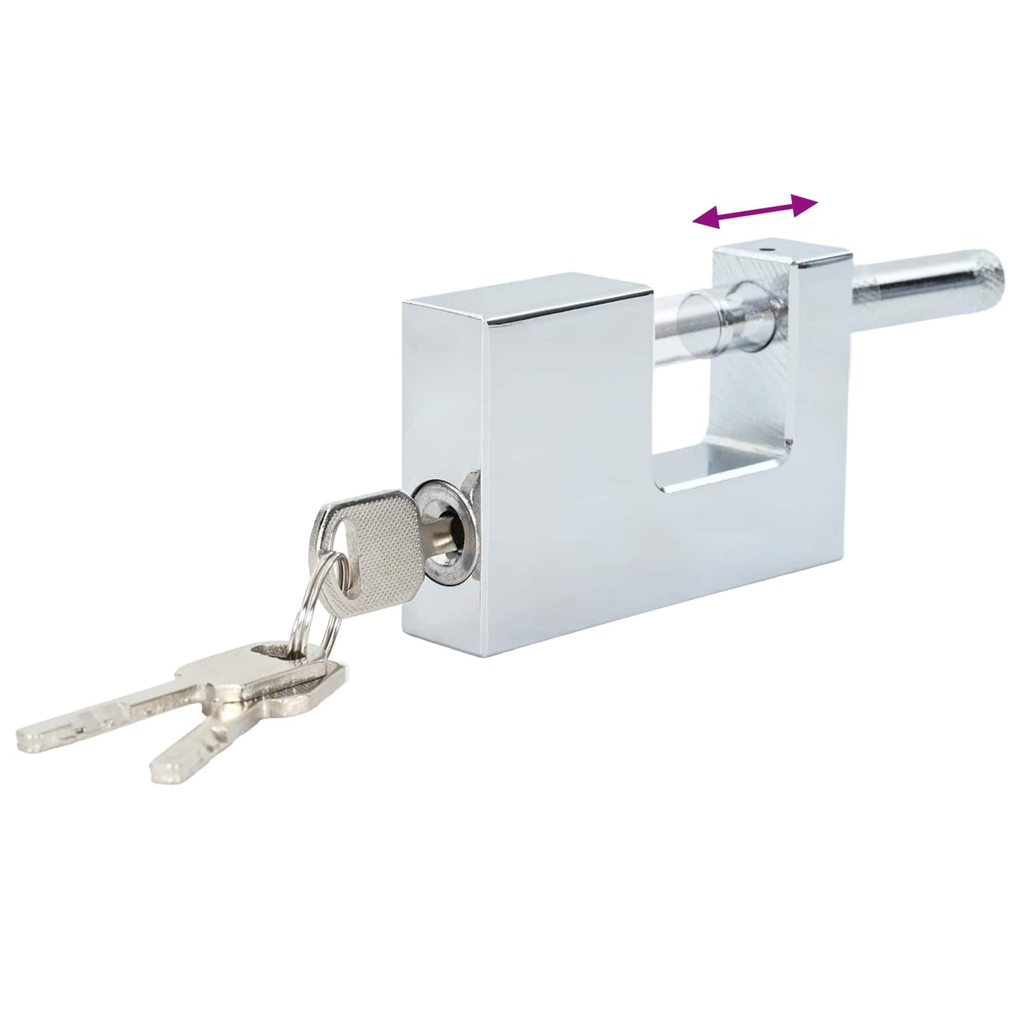 Padlock 2 pcs Silver Steel