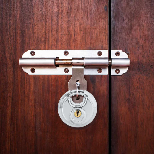 Discus Locks with Keys 2 pcs Silver 6 x 2.3 x 6 cm
