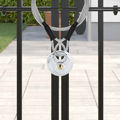 Discus Locks with Keys 6 pcs Silver 6 x 2.3 x 6 cm