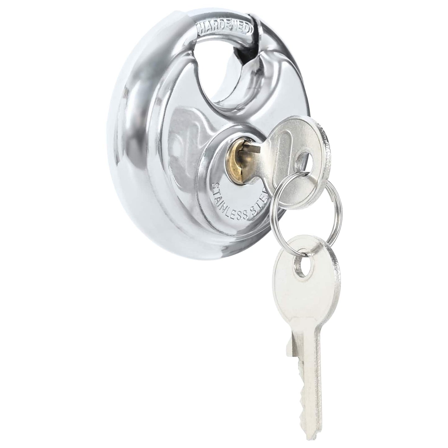 Discus Locks with Keys 6 pcs Silver 6 x 2.3 x 6 cm