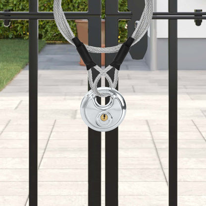 Discus Locks with Keys 12 pcs Silver 8 x 2.8 x 8 cm