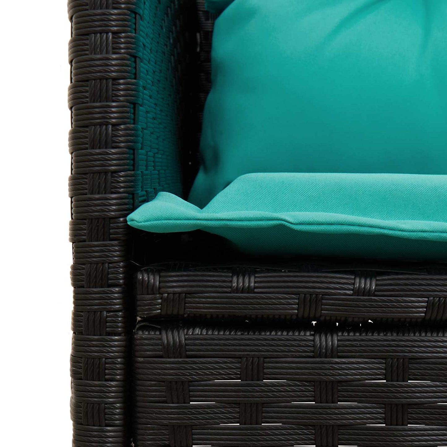 Garden Sofa Set with Cushion 2 pcs Poly Rattan