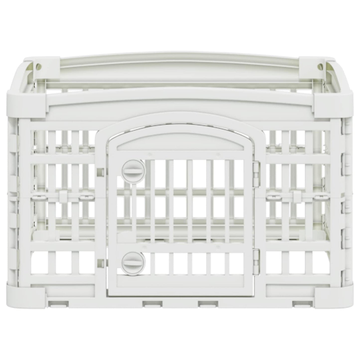 4 Panel Dog Playpen 60 x 60 x 38 cm Plastic White Foldable