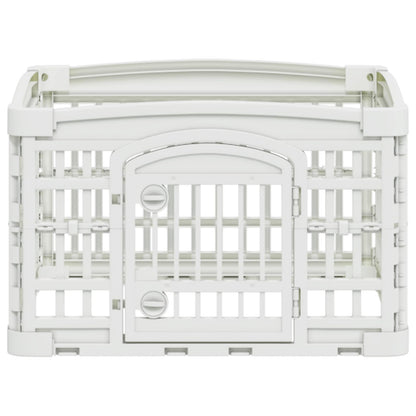 4 Panel Dog Playpen 60 x 60 x 38 cm Plastic White Foldable