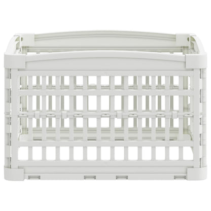 4 Panel Dog Playpen 60 x 60 x 38 cm Plastic White Foldable