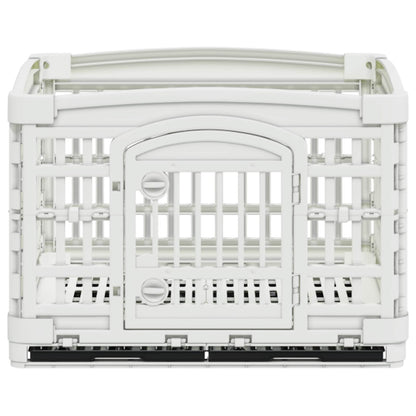 4 Panel Dog Playpen 122 x 106.5 x 82 cm Plastic White Foldable