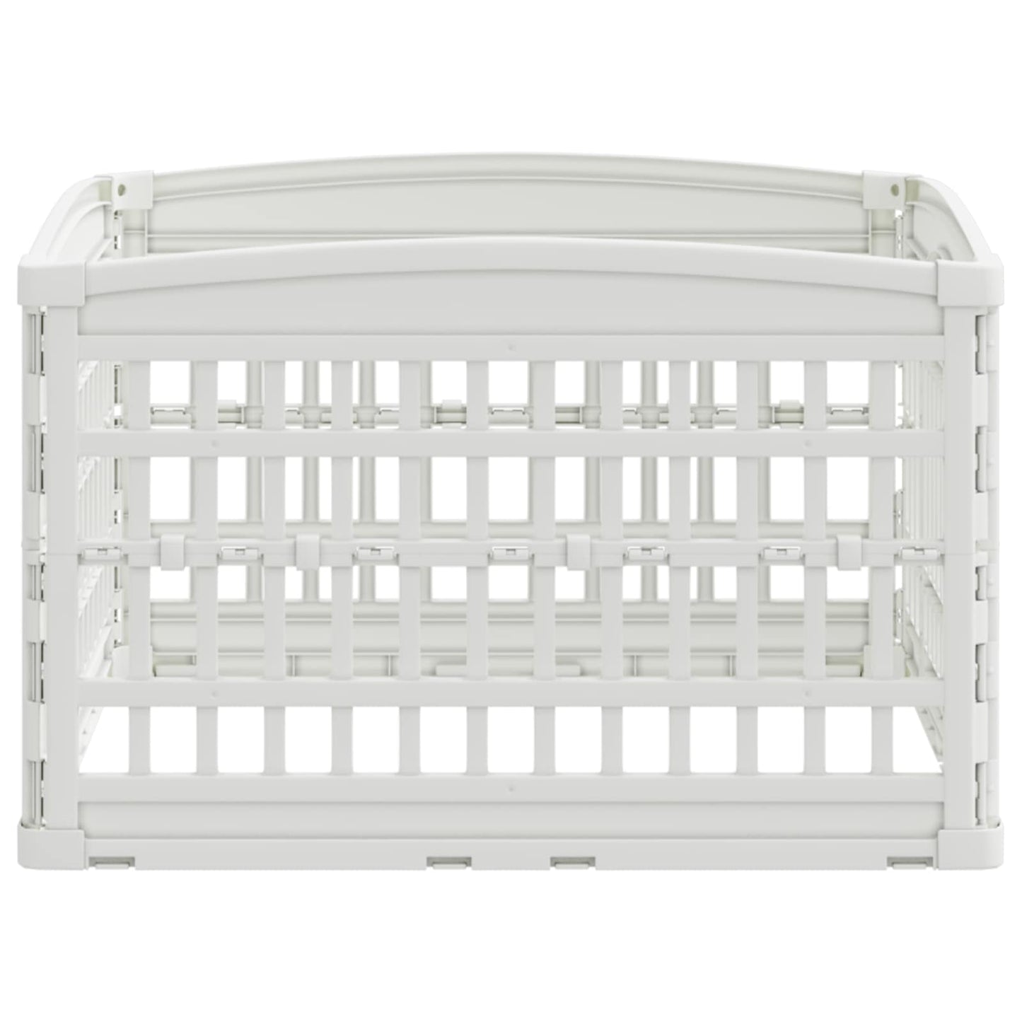 4 Panel Dog Playpen 88 x 88 x 56 cm Plastic White Foldable