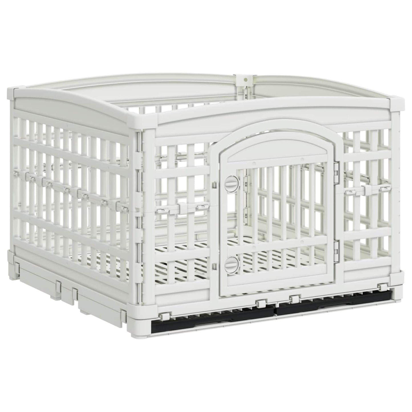 4 Panel Dog Playpen 177.5 x 154.5 x 112 cm Plastic White