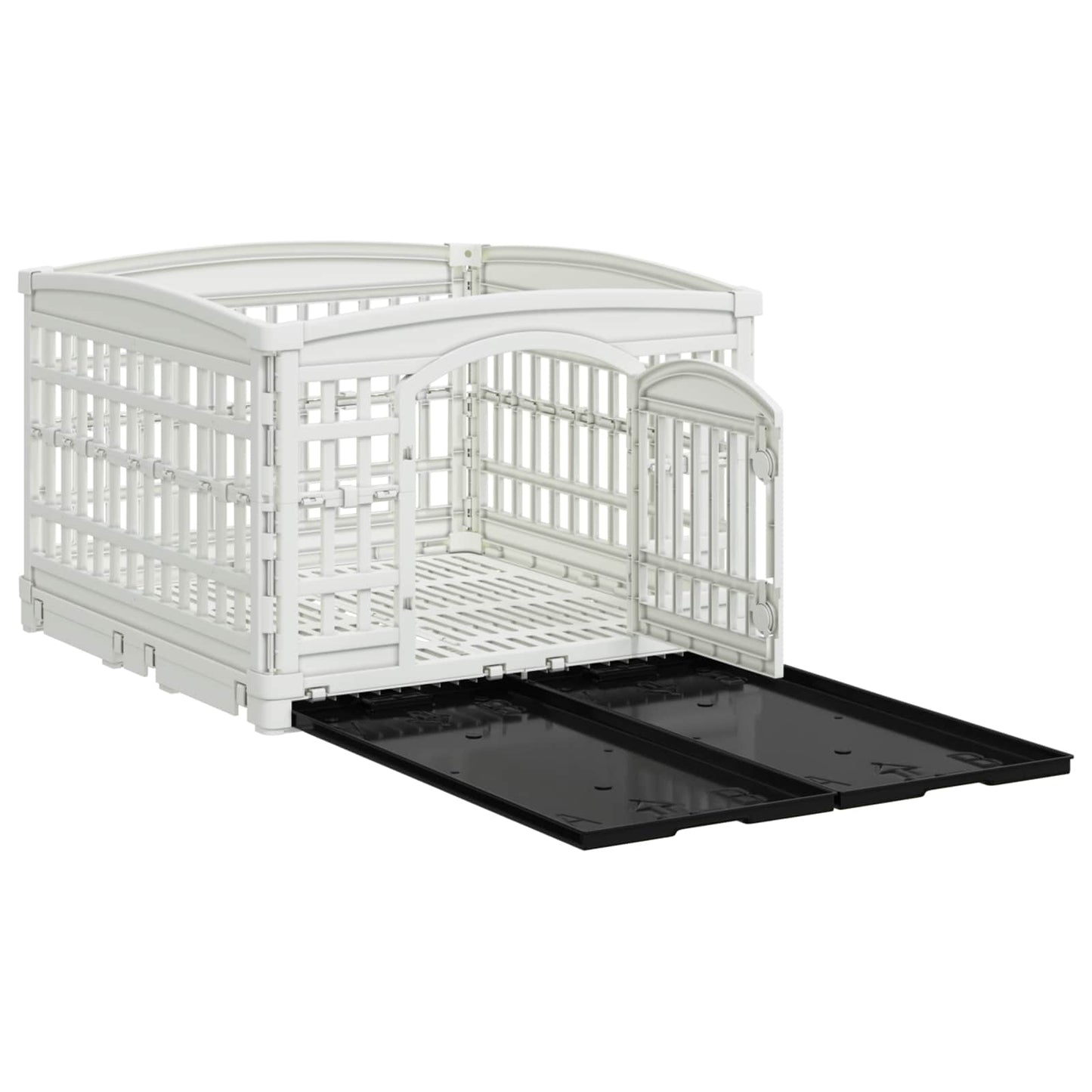 4 Panel Dog Playpen 177.5 x 154.5 x 112 cm Plastic White