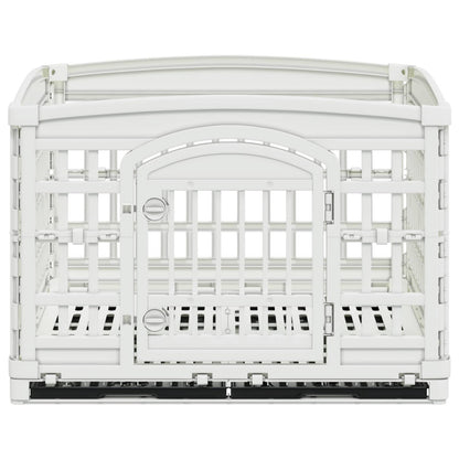 4 Panel Dog Playpen 177.5 x 154.5 x 112 cm Plastic White
