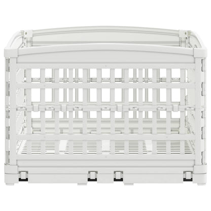 4 Panel Dog Playpen 177.5 x 154.5 x 112 cm Plastic White