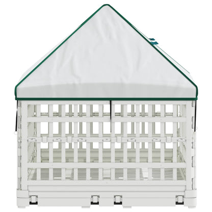 4 Panel Dog Playpen with Roof 177.5 x 154.5 x 112 cm Plastic