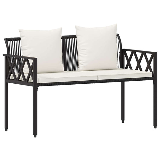 Outdoor Benches 2 -Seater 116 x 56 x 75 cm Poly Rattan