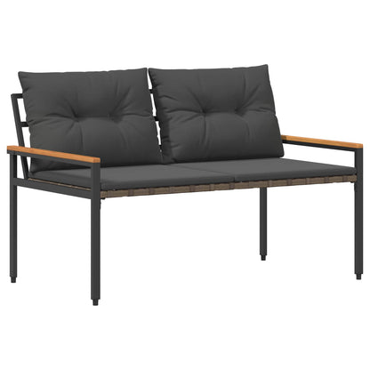 Outdoor Furniture Set 4 pcs Dark Grey Poly Rattan