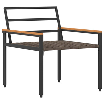 Outdoor Furniture Set 3 pcs Dark Grey Poly Rattan
