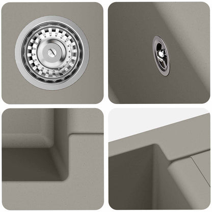 Sink Grey 780 x 500 mm 80% Quartz and 20% Resin