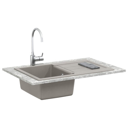 Sink Grey 780 x 500 mm 80% Quartz and 20% Resin