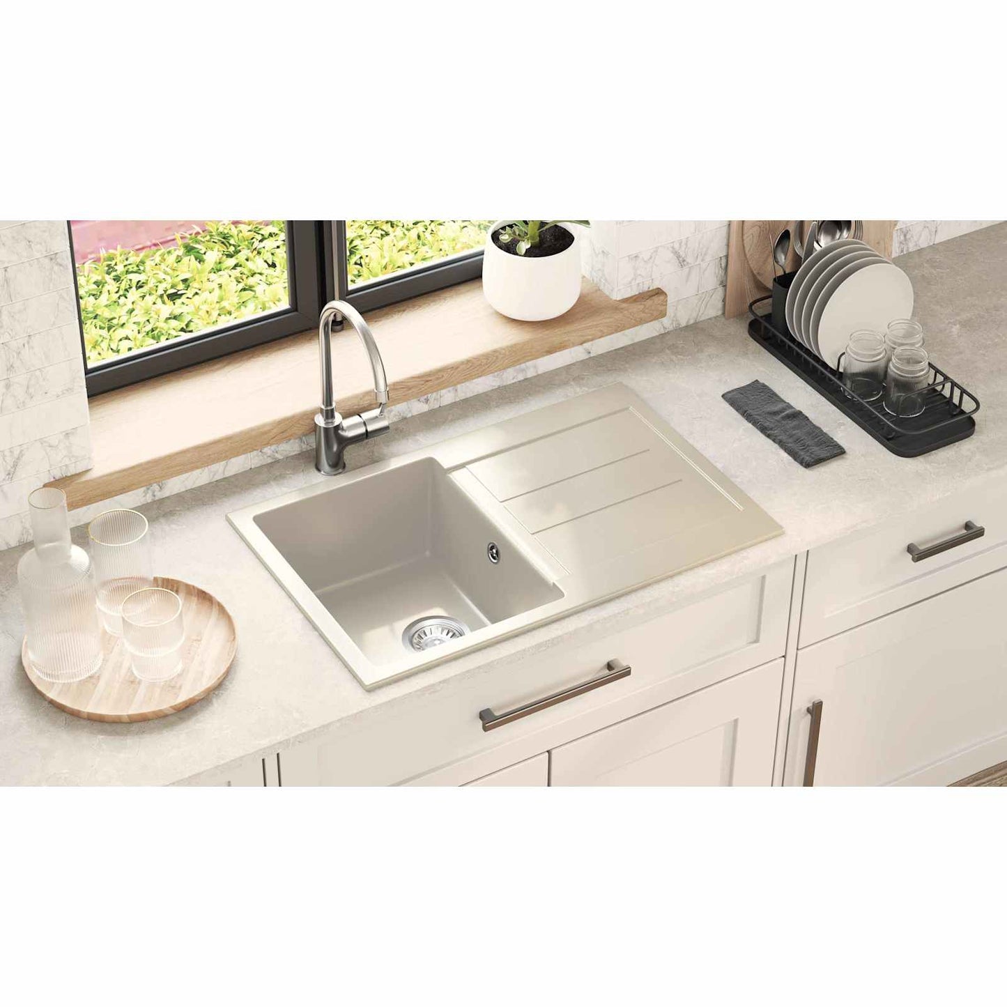 Sink Beige 780 x 500 mm 80% Quartz and 20% Resin