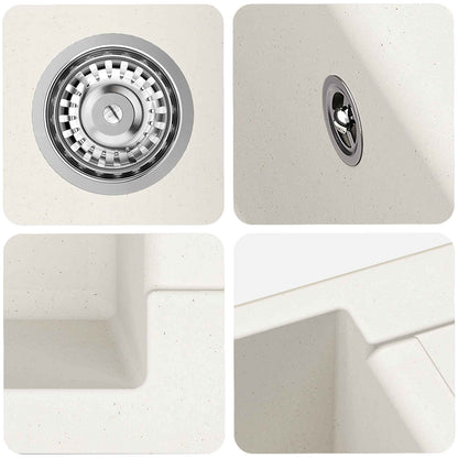 Sink White 780 x 500 mm 80% Quartz and 20% Resin